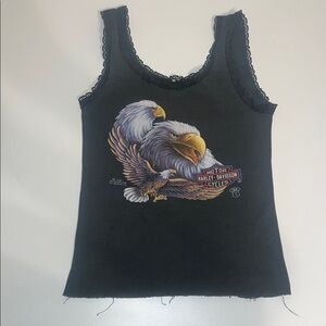 Harley-Davidson Black Tank Top with Eagle Design